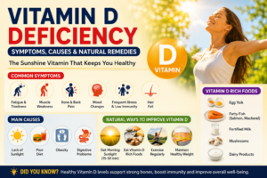 Vitamin D Deficiency: Symptoms, Causes & Natural Ways to Improve It